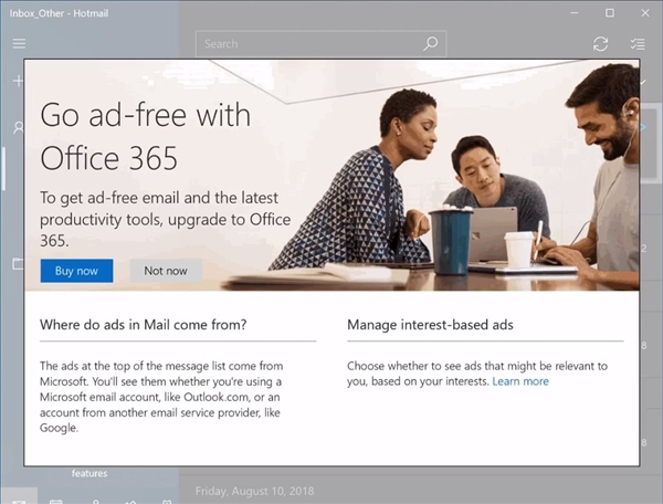 Windows 10郵件應用驚現(xiàn)廣告？微軟緊急撤回